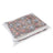Thick padded pet mat cushion with print in Curry Footprints Bagged, size 79 x 60cm