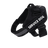 Reflective nylon vest dog harness in black for large dogs