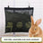 Hanging washable rabbit hay bag in black or white, view 1