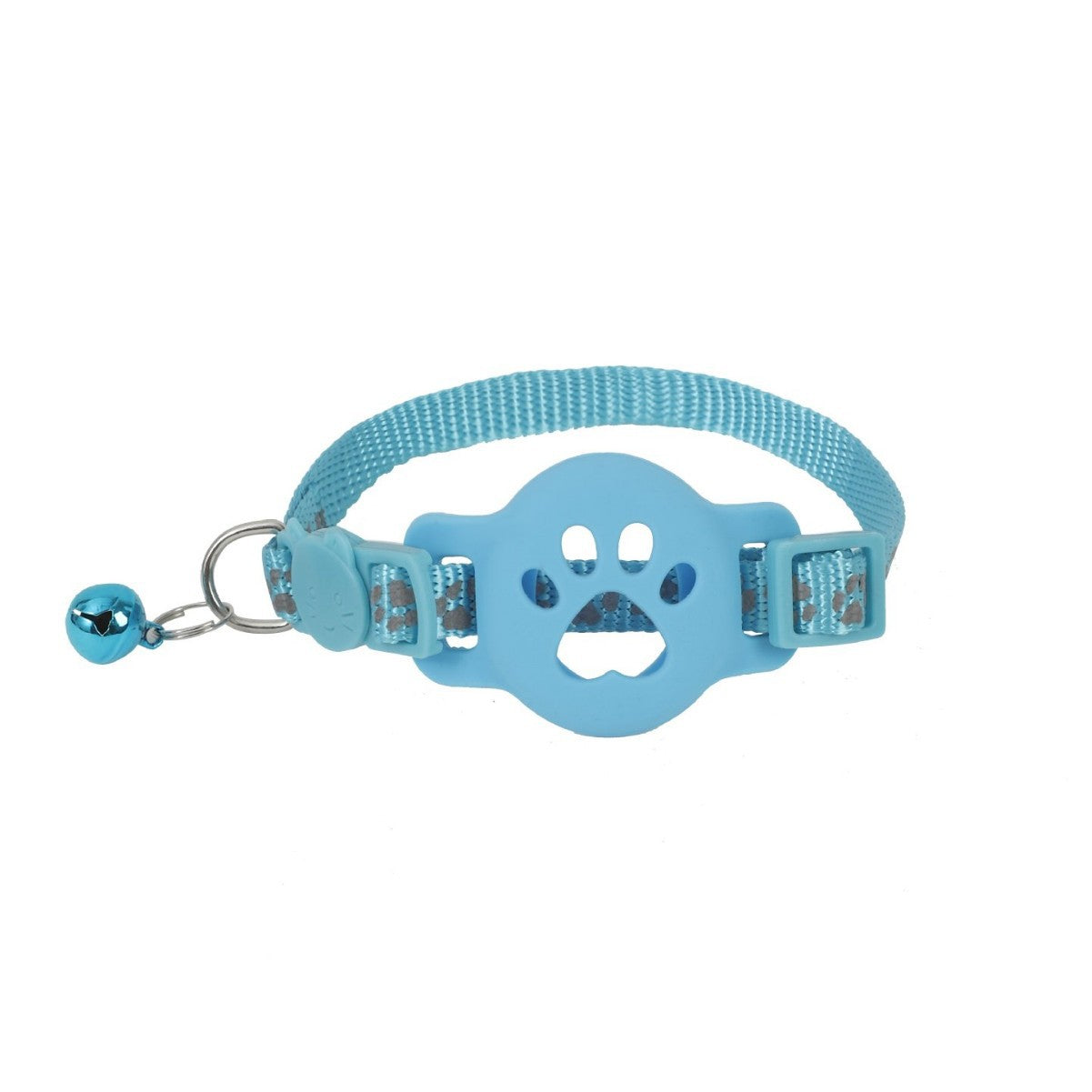 Reflective breakaway cat collar with silicone AirTag case, tag not included, product image 4
