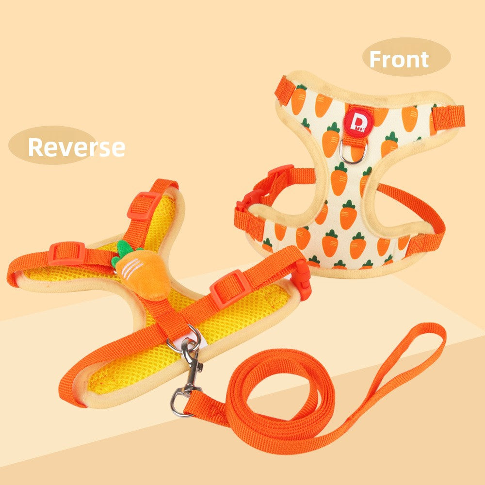 Fruit print dog harness, ideal for everyday use
