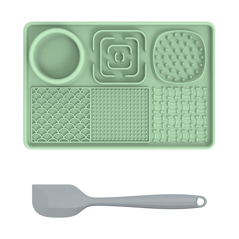 Dog Lick Mat Slow Feeder with Suction Cups and Scraper