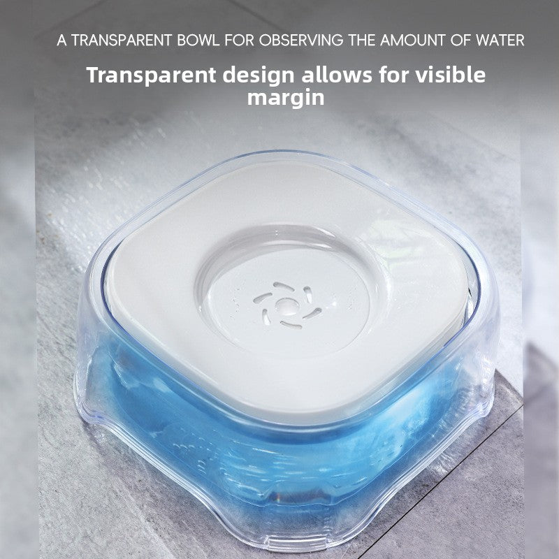 Non-Spill Floating Water Bowl for Dogs with Splash-Proof Design and Filter Pack Options