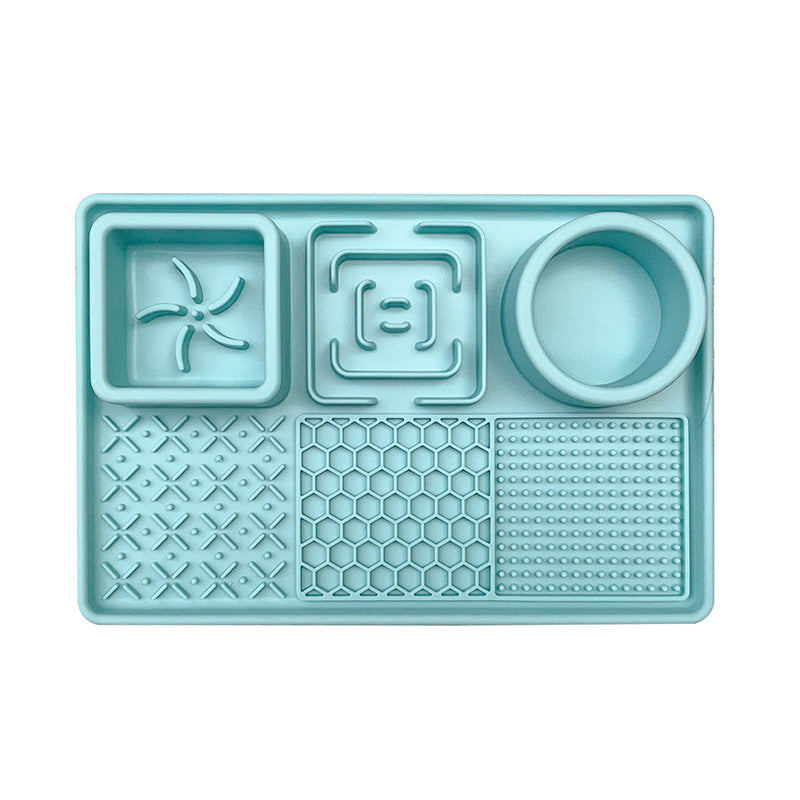 Food-Grade Silicone Pet Feeding Mat in Round or Square Shape with Non-Slip Waterproof Base