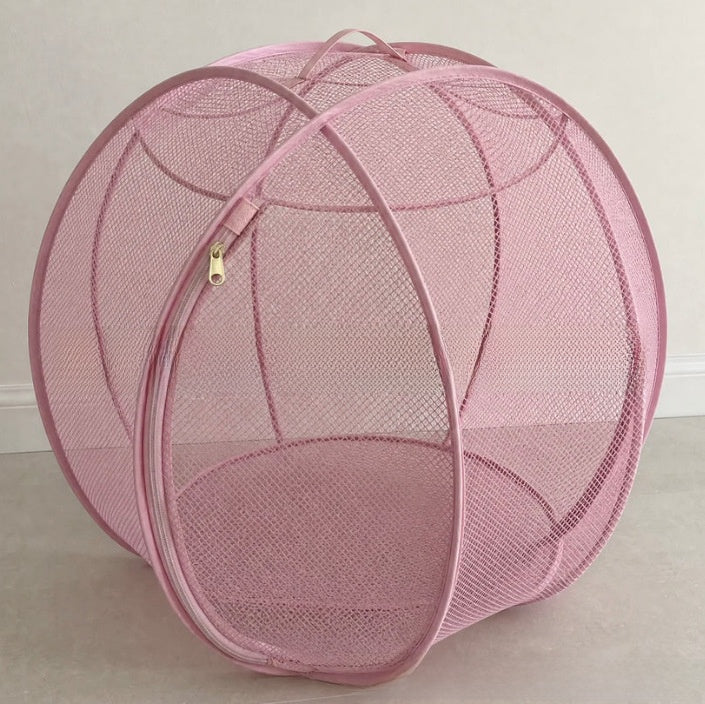 Rolling mesh cat playpen on wheels, photo from another angle