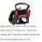 Black tactical cat harness with matching lead and embroidered patches