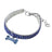 Rhinestone elastic pet collar with charm in Pink Heart, in use with a pet