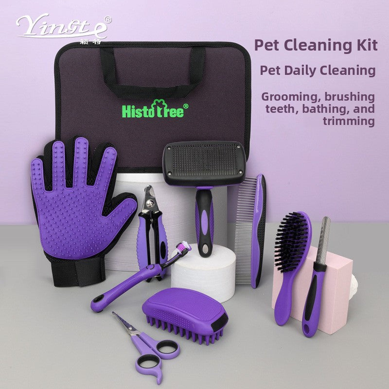 Pet Grooming Tool Set with Comb, Nail Clippers and Nail File