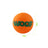 Orange textured vinyl dog ball on plain white background - photo 6