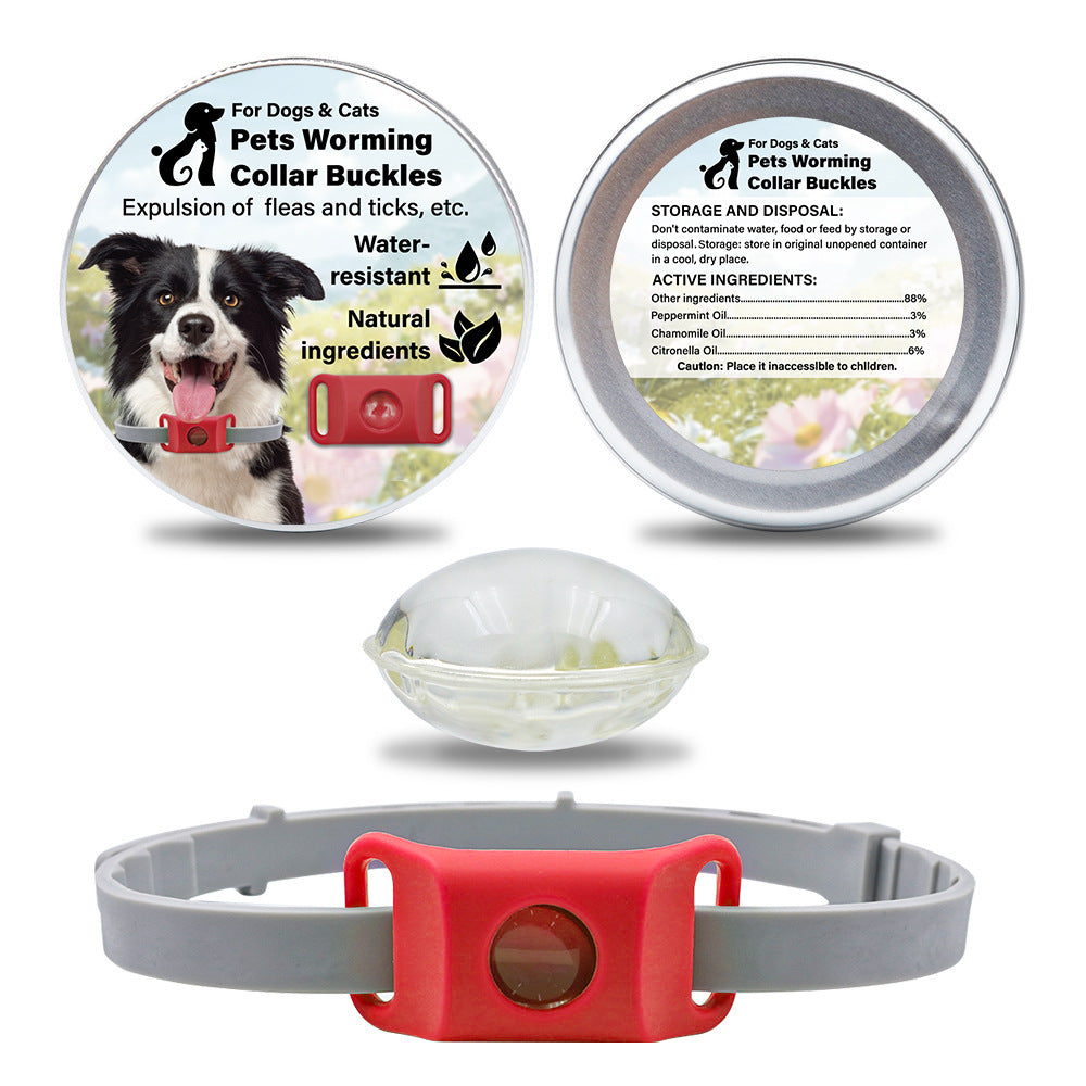 Pet Cat Dog Button Silicone Collar