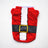 Christmas dog T-shirt in light polyester in Red Christmas Belt, in use with a pet
