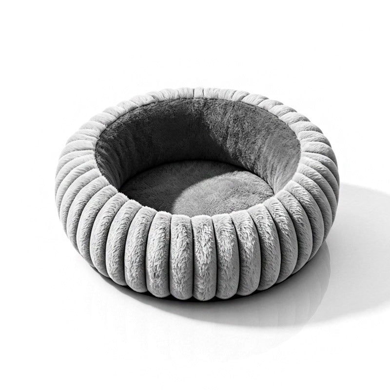 USB heated pet bed with removable grey cover for cats and dogs, view 4
