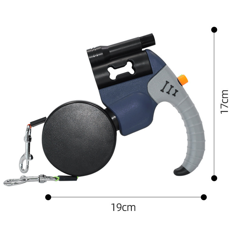 Dual retractable lead for two dogs in 7 colour options