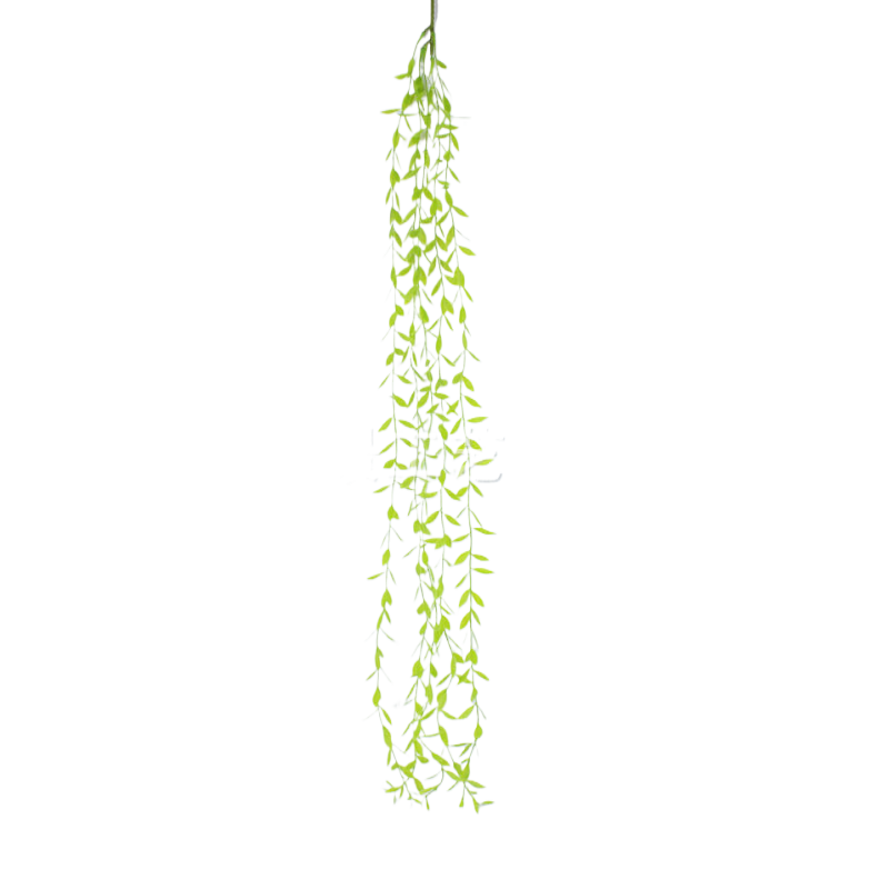 Artificial willow branch with realistic leaves in Green, 5 Branch Stem