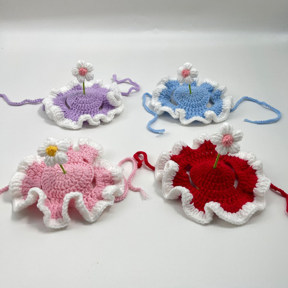 Hand knitted pet hat and collar scarf for dogs and cats, image 2