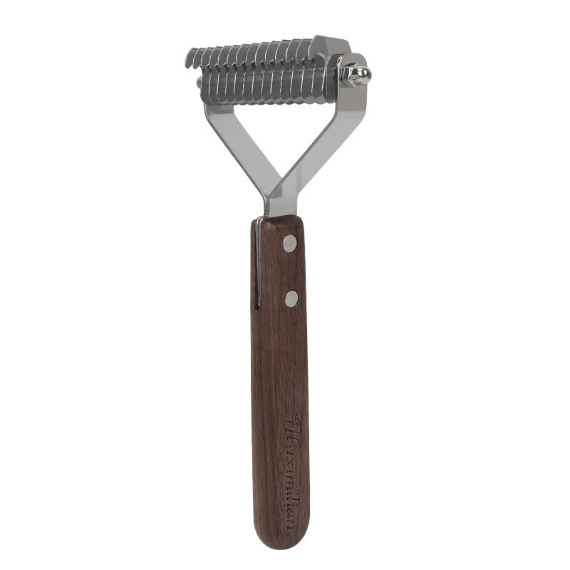 Walnut Wood Pet Comb for Detangling, Single or Double Sided