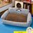 Raised Rim Plush Pet Bed with Blanket Option for Cats and Dogs