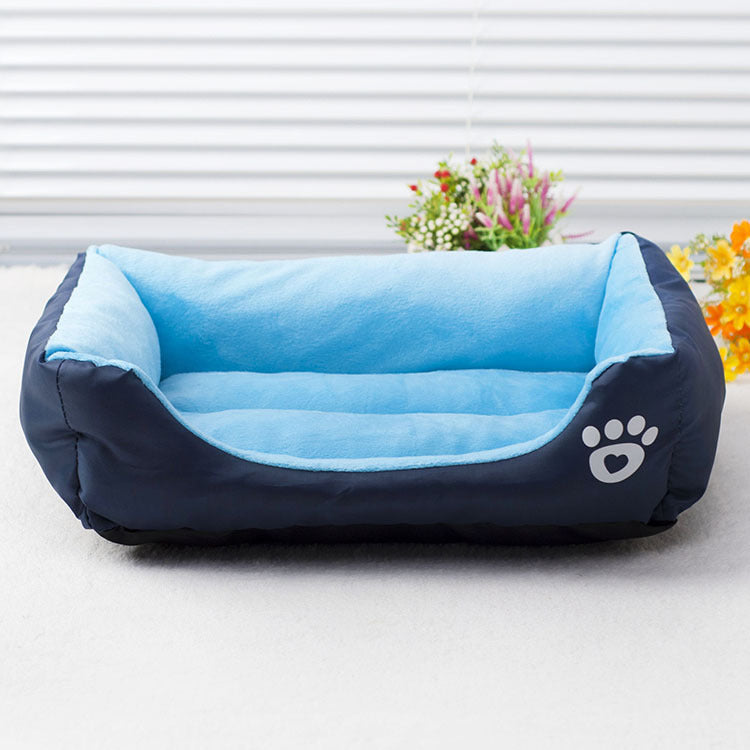 Zebra print dog bed with soft cotton sleeping area