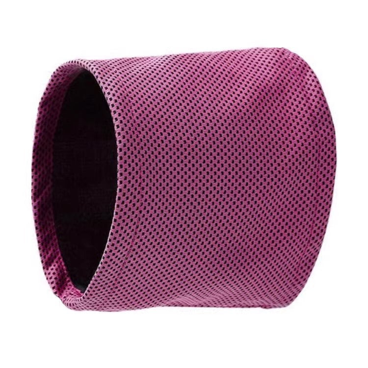 Lightweight knitted summer dog scarf in rose red, product image 3
