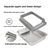 Stainless Steel Top Entry Cat Litter Box with Lid, Semi-Enclosed
