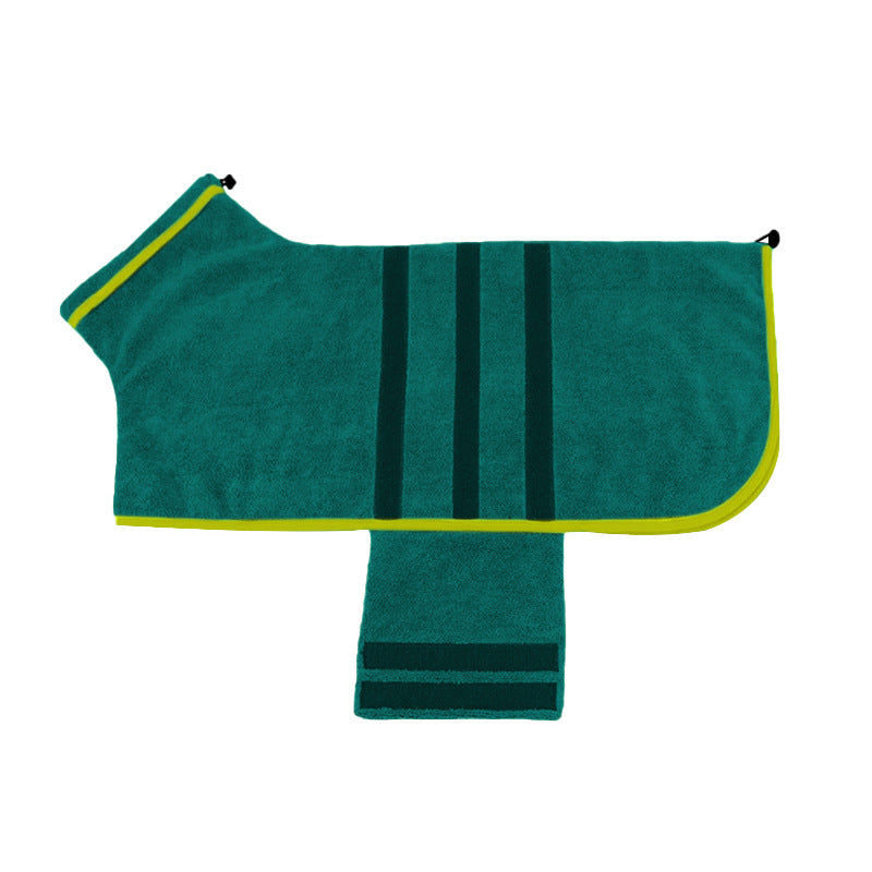 Quick-Dry Microfibre Dog Bathrobe, Absorbent Drying Coat After Baths