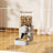 Hanging Pet Food and Water Bowl with Mounting Accessories for Cages and Walls
