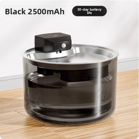 Cordless 3L Stainless Steel Cat Water Fountain with Infrared Sensor and Filter