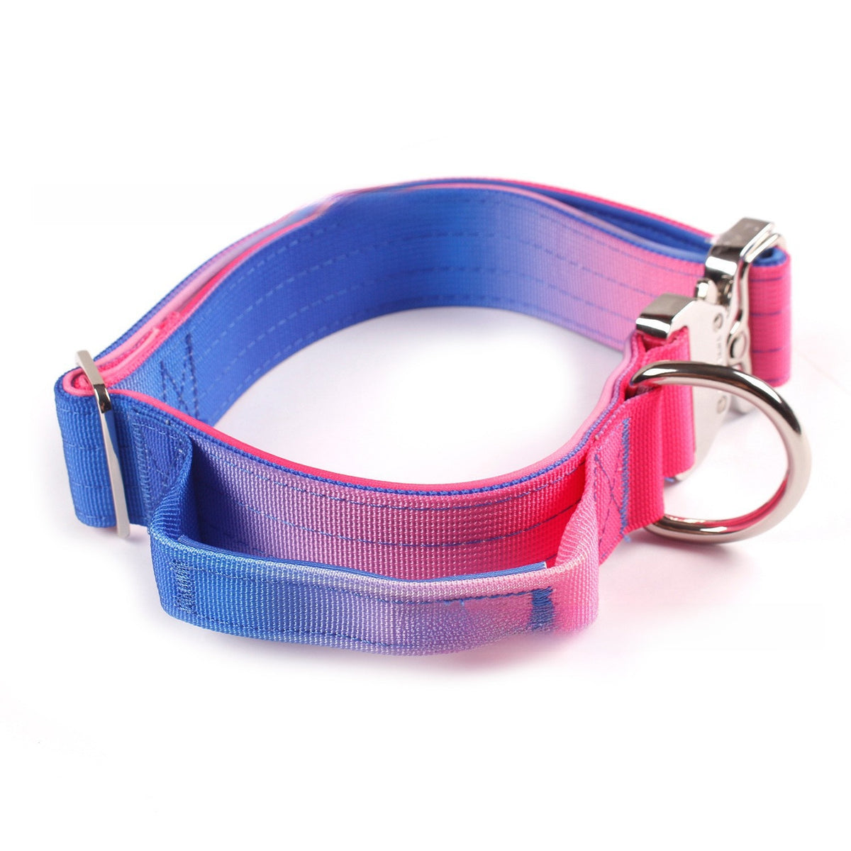 Small dog harness and lead set in bright gradient colours