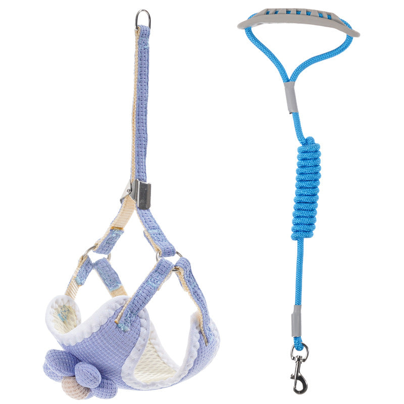 Breathable mesh vest harness with lead, 2 sizes available
