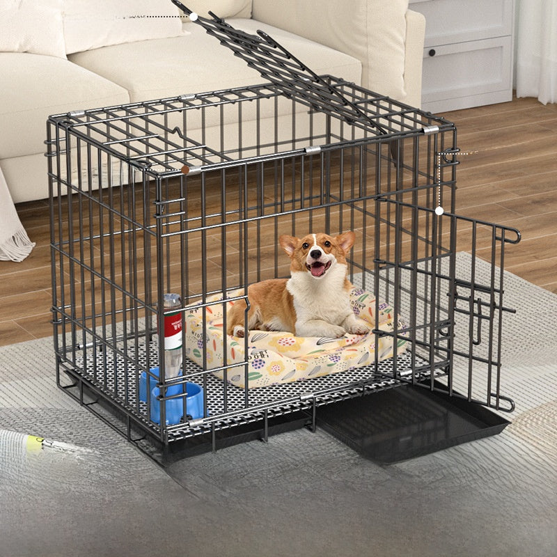 Foldable iron pet crate for small dogs, detail photo 4