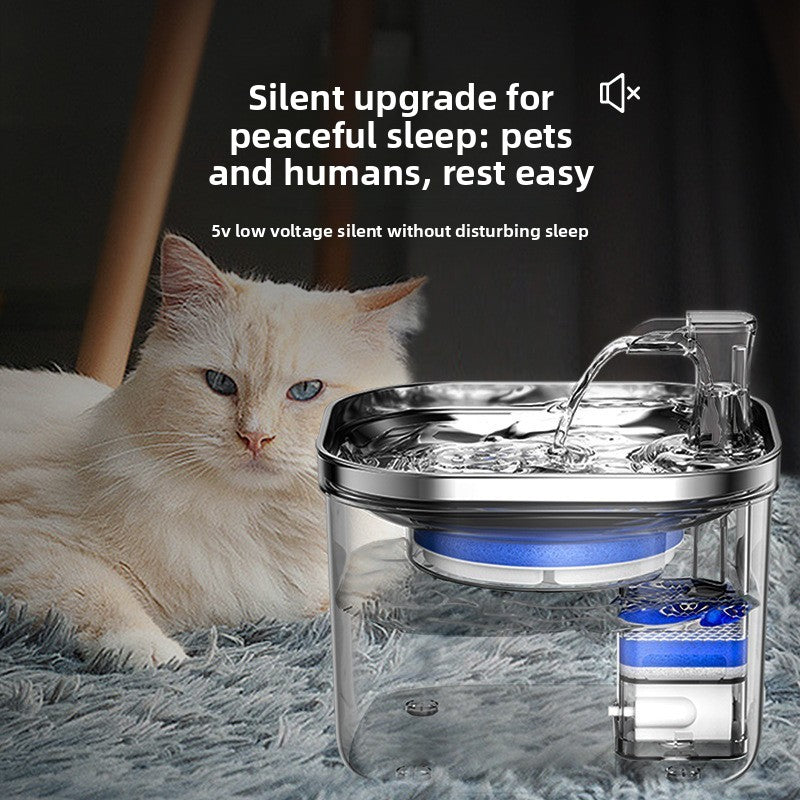 Stainless Steel Automatic Pet Water Dispenser with USB