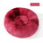 Plush round padded dog and cat bed in Tie-Dye Burgundy