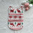 Lightweight Christmas dog vest in breathable polyester in White Pumpkin, in a home setting