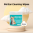 Pet Dental Finger Wipes and Grooming Gloves Set for Dogs and Cats