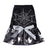 Coral fleece four-leg dog jumpsuit with holiday print, in a home setting