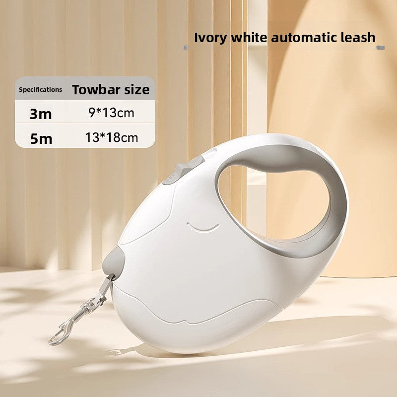 Compact retractable dog lead, 3m and 5m lengths available