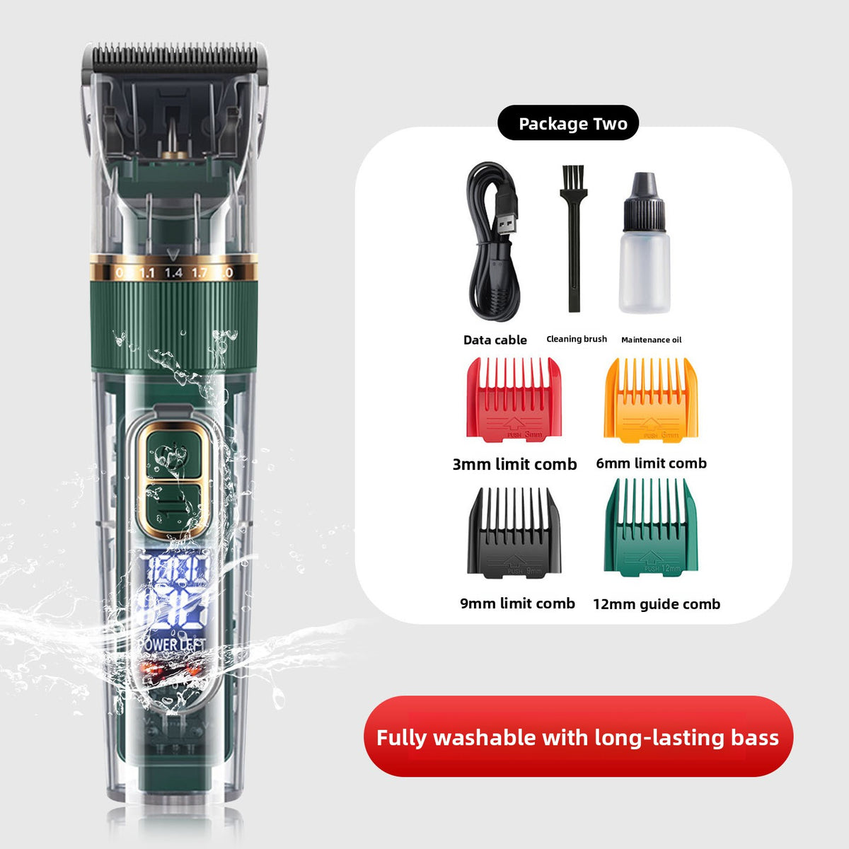 Rechargeable Dog Hair Clippers, Quiet Lithium Battery Pet Trimmer