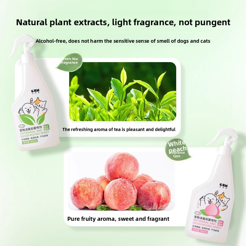 Bio-Enzyme Pet Deodorising Spray, Green Tea or White Peach