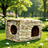 Foldable woven grass hideout house for hamsters and rabbits, view 1
