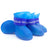 Waterproof silicone dog rain boots with non-slip soles in Pink, front view