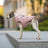 Water-resistant padded dog winter jacket in Smoke Pink, front view