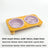 Slanted Ceramic Cat Bowl with Flower Design and Optional Stand for Neck Comfort