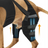 Black neoprene dog back support vest with leg straps, view 3