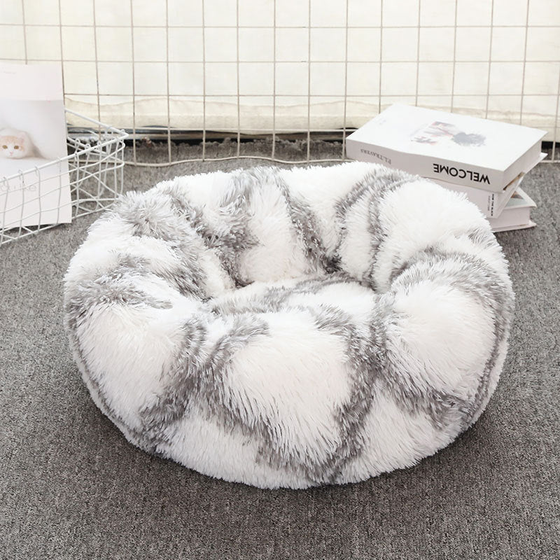 Avocado green heated pet bed with USB cable