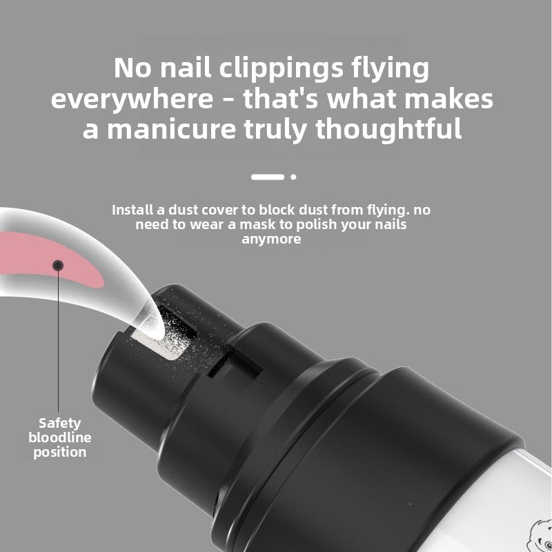 Mini LED Pet Nail Grinder with 3 Interchangeable Heads, Low Noise