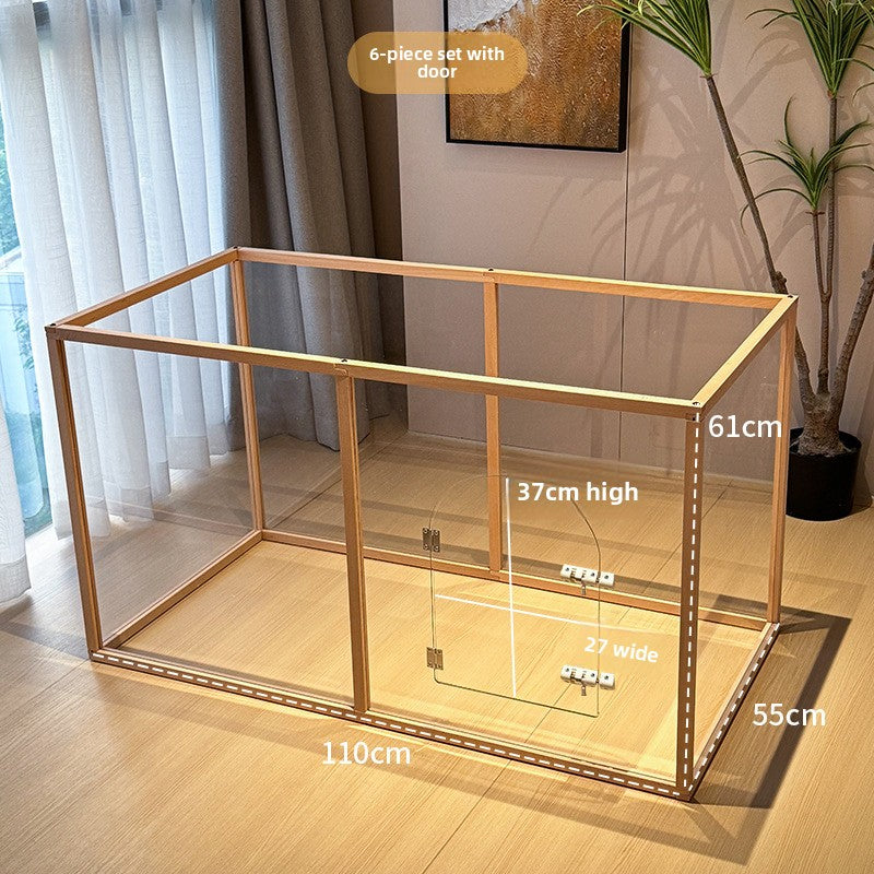 Beech wood and clear acrylic pet fence panel, photo 5 of 12