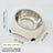 White raised tilted cat bowl with stainless steel dish, view 11