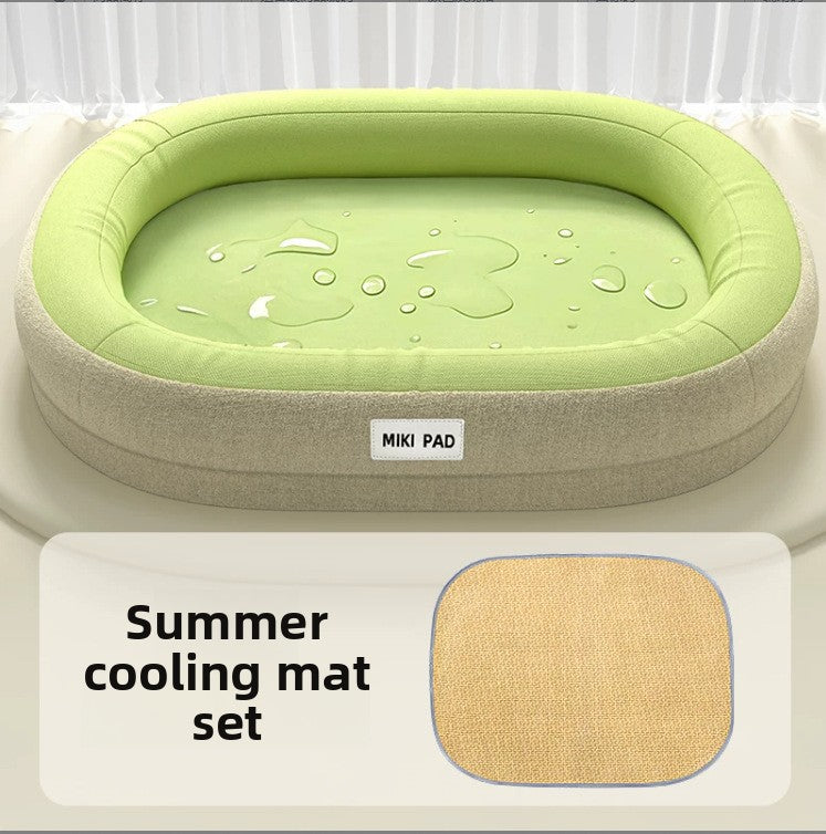 Waterproof Tear-Resistant Pet Bed Mat with Cool Mat Option
