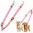 Adjustable Reflective Dual Pet Leash with Metal Buckles