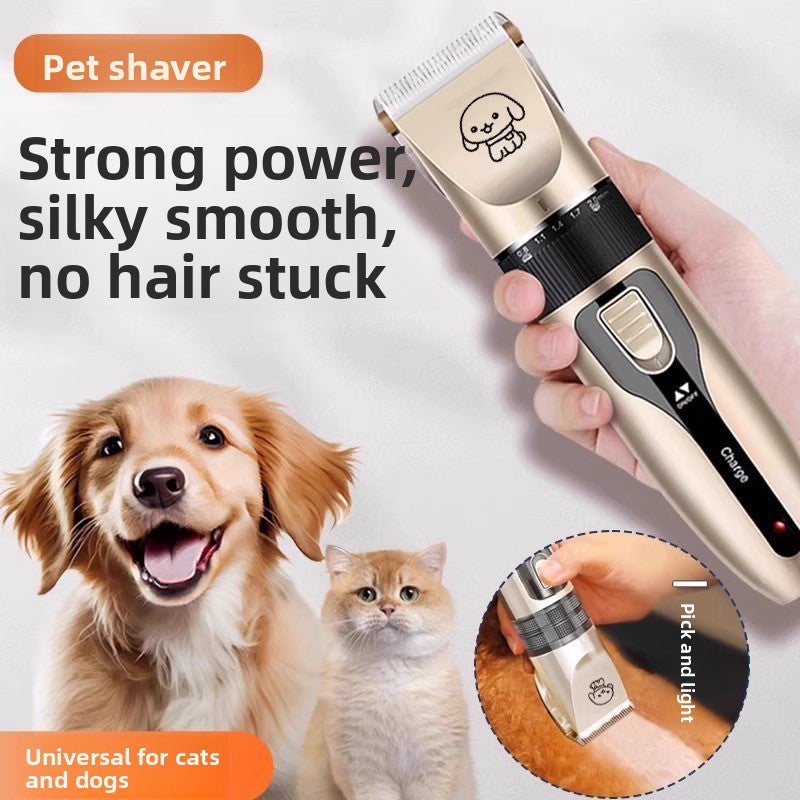 Quiet Pet Hair Clipper with Metal Blade and 120 Minute Runtime